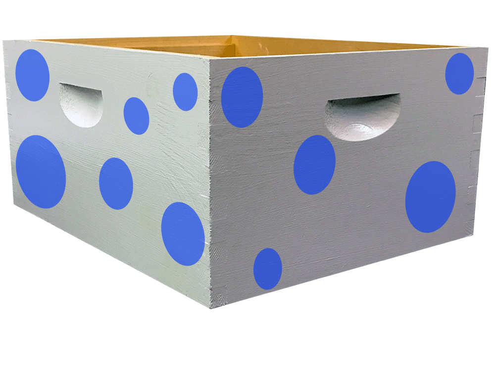 Blue Polka Dot Bee Box Decal Kit