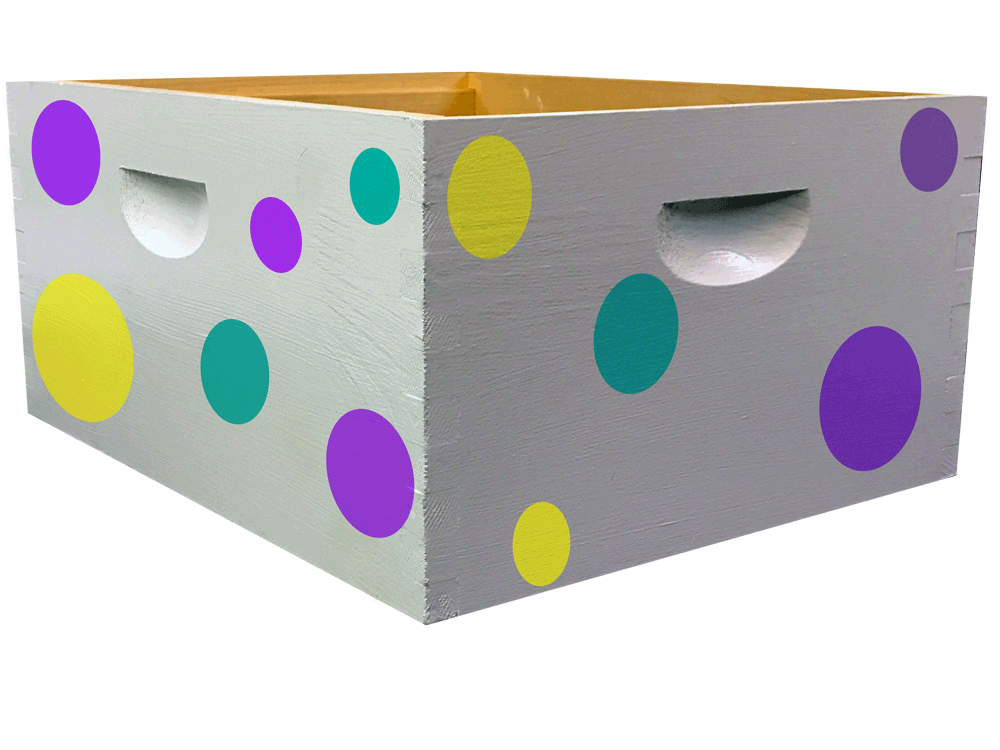 Multi Color Polka Dot Bee Box Decal Kit