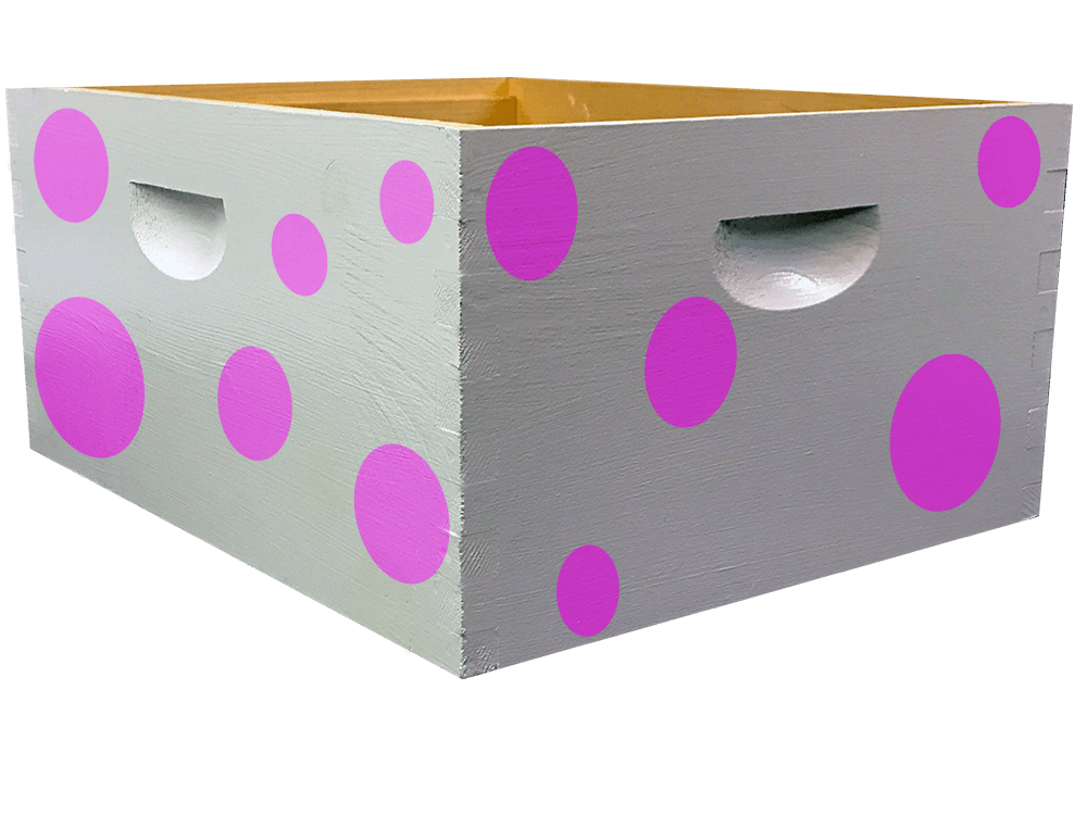Pink Polka Dot Bee Box Decal Kit