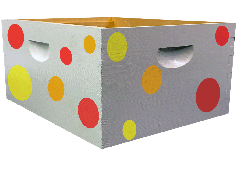Multi Color Polka Dot Bee Box Decal Kit