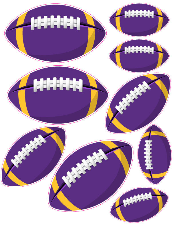 Purple and Gold Football Bee Box Decal Kit