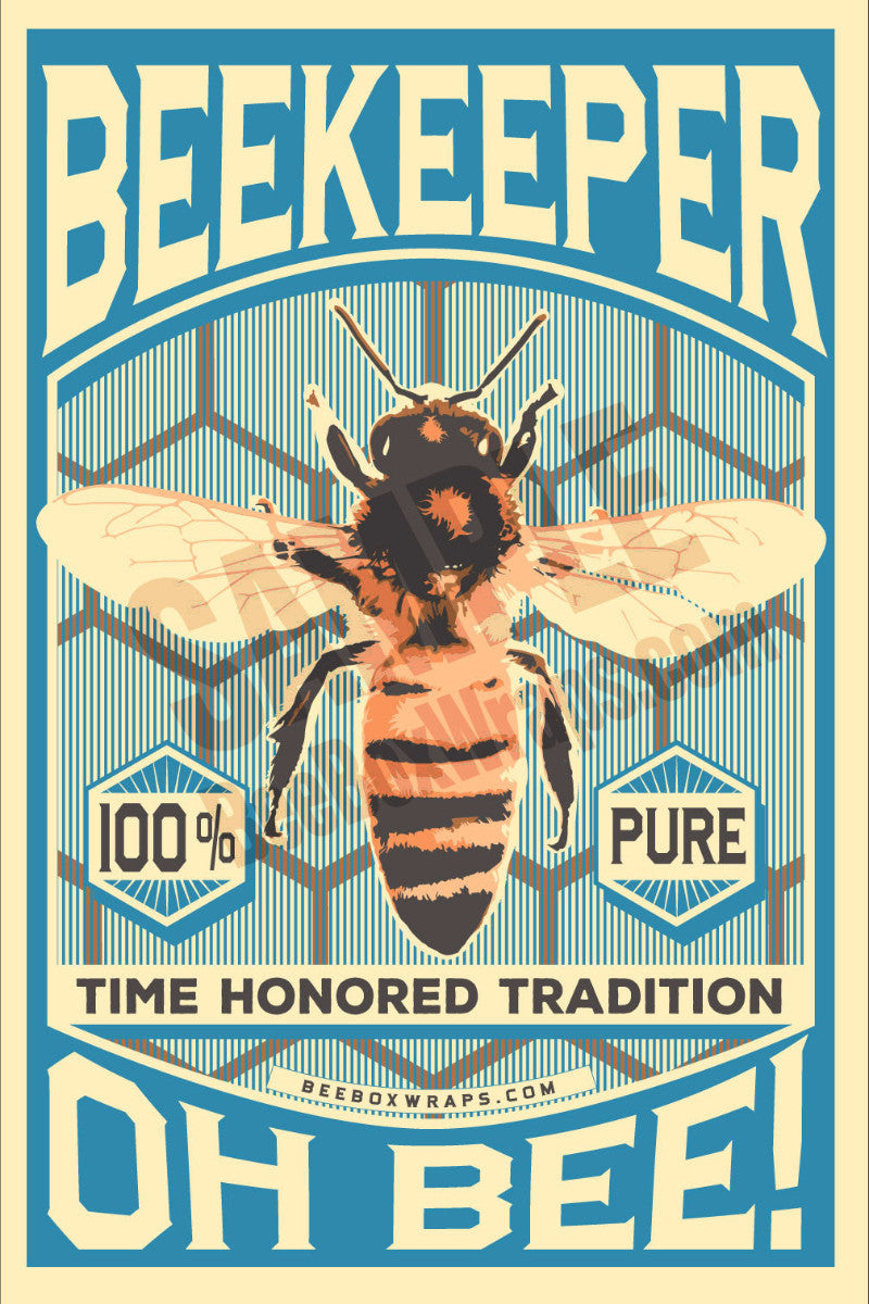 Oh Bee Beekeeper Poster
