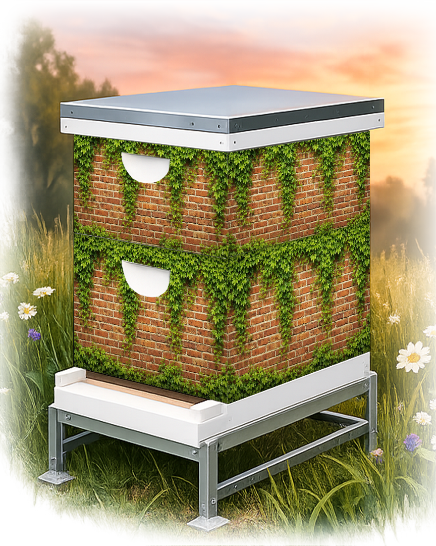 Bbe Box Ivy and Brick Honey Bee Hive Wrap Combo - Decorate Your Bee Boxes - Bee ...