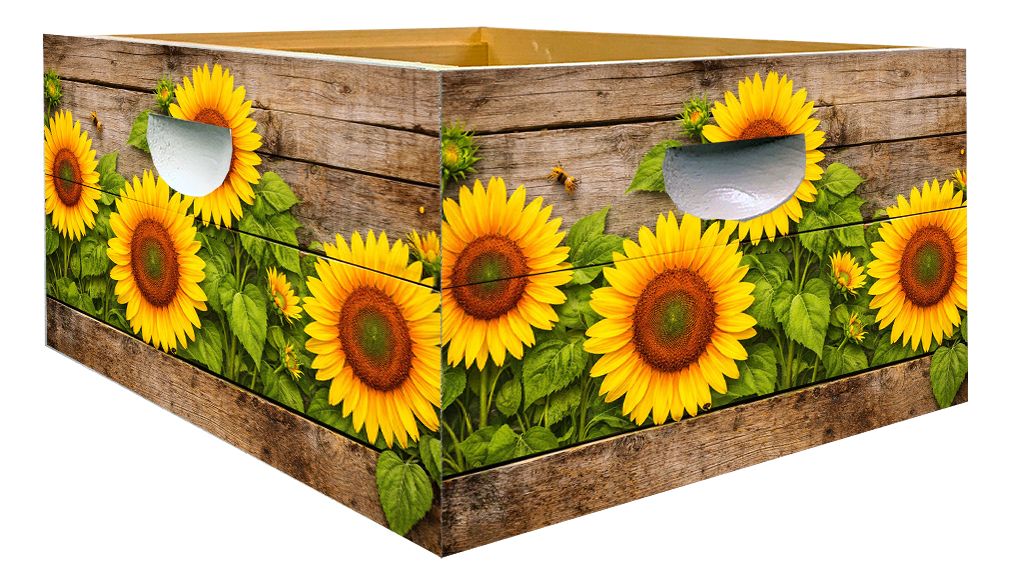 Rustic Sunflowers Theme - Honey Bee Box Wrap - Bee Box Wraps Rustic Sunflowers Theme - Honey Bee Box Wrap - Bee Box Wraps