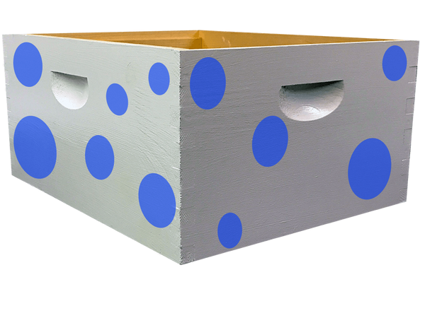 Blue Polka Dot Bee Box Decal Kit - Bee Box Wraps