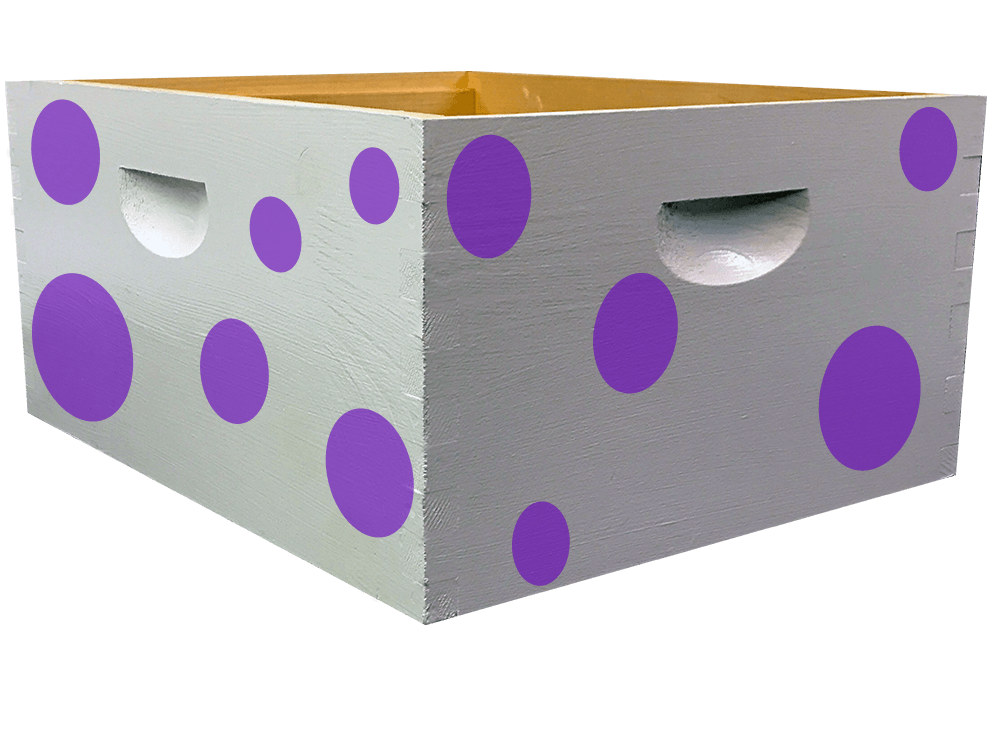 Purple Polka Dot Bee Box Decal Kit