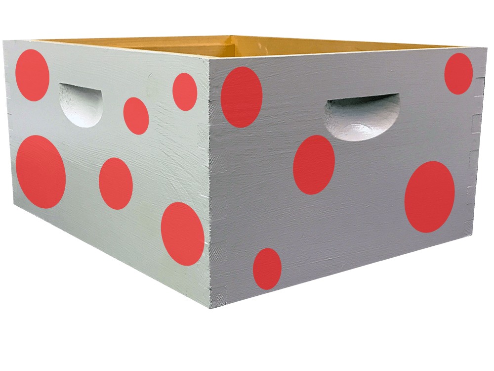 Red Polka Dot Bee Box Decal Kit