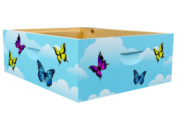 Butterflies Theme - Honey Bee Box Wrap - Bee Box Wraps