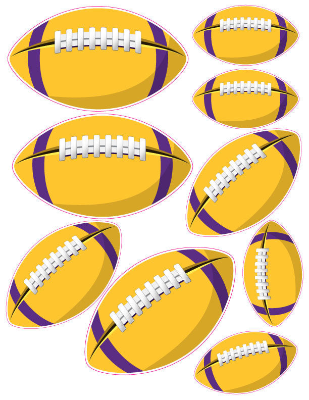 Purple and Gold Football Bee Box Decal Kit